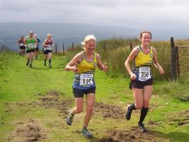Runners arrive at top of Black Hill